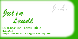 julia lendl business card